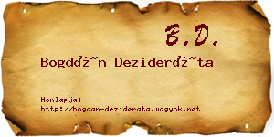 Bogdán Dezideráta névjegykártya